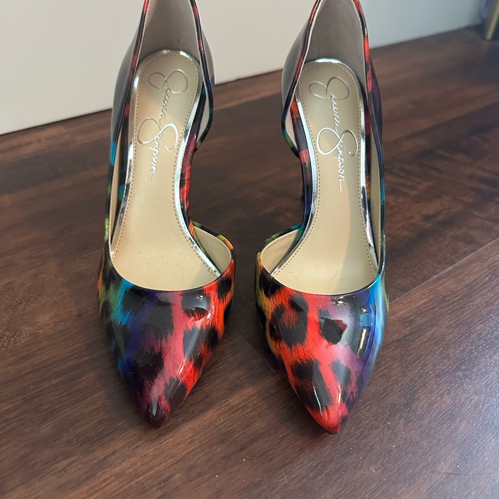 Jessica Simpson Multicolor Leopard Print Women's Heels